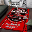 Personalized Dad's Garage Area Rug Carpet  Large (5 X 8 FT)