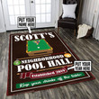 Personalized Pool Hall Area Rug Carpet  Small (3x5ft)