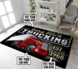 Personalized Trucking Area Rug Carpet  Medium (4 X 6 FT)