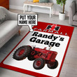 Personalized Farmall Tractor Man Cave Area Rug Carpet  Small (3x5ft)
