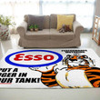 Esso Rustic Look Vintage Retro Put A Tiger In Your Tank Man Cave Area Rug Carpet  Large (5 X 8 FT)