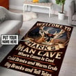 Personalized Hunter Man Cave Area Rug Carpet  Large (5 X 8 FT)