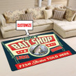 Personalized Bait Shop Lures And Worms Fist Stories Told Here Area Rug Carpet  Large (5 X 8 FT)