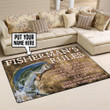 Personalized Fisher Man's Rules Area Rug Carpet  Medium (4 X 6 FT)