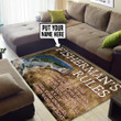 Personalized Fisher Man's Rules Area Rug Carpet  Small (3x5ft)