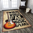 Where Words Fail Music Speaks Area Rug Carpet 2 Small (3x5ft)