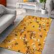Bee Flower Pattern Area Rug Bold Patterns Tasteful Style Home Decor