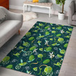 Lime Ice Flower Pattern Area Rug Bold Patterns Tasteful Style Home Decor