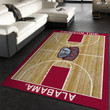 College Home Court Alabama Basketball Team Logo Area Rug, Bedroom Rug, Home Decor Floor Decor Indoor Outdoor Rugs