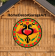 Pennsylvania Dutch Birds Heart Hex Round Barn Sign Metal UV Protection 6 Sizes country home decor garage art