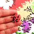 Colorful wooden puzzles suitable for adults and children loop puzzle