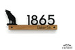 Wolf Vulture Wooden Address House Number Sign, Animal Porch Address Plaque, Modern House Address Plaque Sign