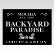 Backyard Paradise CustomMetal Wall Sign, Personalized Backyard Sign, Custom Barbeque Metal Sign, Unique BBQ Metal Name Sign, Christmas Gift