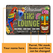 Cold Drinks Good Foods Good Times Tiki Lounge Beach Decor, Retro Style Printed Metal Sign, Best for Bars, Backyard, Pools, Patio,Restaurants