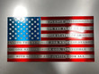 Pledge Of Allegiance Metal Flag, American Flag, Metal Flag, Tattered Flag, Battle Worn Flag, Second Amendment Flag
