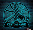Custom Barber Metal Sign with LED Lights, Barber Shop Art, Barber Birthday Gift,Barber Wall Decor,Personalized Barber Wall Decor,Barber Shop