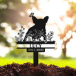 Custom French Bulldog Memorial Stake ,Pet Loss Gift,Sympathy Sign, Remembrance Stake, Pet Grave Markers Sign, Metal Sign With Stake,Pet loss