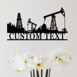 Personalized Oilfield Metal Sign Driller Oil Patch, Father’s Day Gift, Oil Field Worker Home Decor