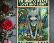 Strangeling Im Mostly Peace Love And Light Aluminum Tin Awesome Gothic Metal Poster