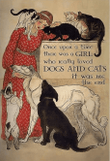 Tin Sign Once Upon A Time There Was A Girl Who Really Loved Dogs And Cats