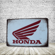 Honda Vintage Antique Style Collectible Tin Sign Metal Wall Decor Garage Man Cave Game Room Bar
