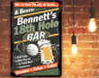 Personalized 18Th Hole Golf Bar Aluminum Tin Awesome Metal Poster