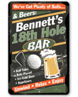 Personalized 18Th Hole Golf Bar Aluminum Tin Awesome Metal Poster