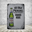 Peroni Beer Vintage Antique Style Tin Sign Metal Wall Decor Garage Man Cave Game Room Bar