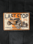 Last Stop Hot Rod Repair Vintage Antique Collectible Tin Sign Metal Wall Decor Garage Man Cave Game Room Bar