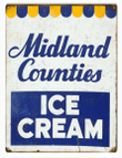 Midland Counties Ice Cream Metal Sign Vintage Style Retro Country Advertising Art Wall Decor