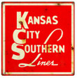 Kansas City Southern Lines Railroad Sign Aluminum Metal Sign Vintage Style Retro Home Decor Garage Art 6275