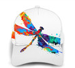 Paint Splash Dragonfly Print Hat Classic Cap Baseball 3D Cap Adjustable Twill Sports