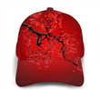 Red Cherry Blossom Baseball 3D Cap Adjustable Hat Dad Cap Athletic Baseball Fitted Cap Hat Classic Cap