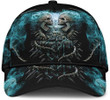 Skull With Fire Smoke Mystery 3D Printed Unisex Hat Classic Cap, Snapback Cap, Baseball Cap