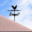 Rooster Stainless Steel Weathervane Roof Mount Iron Weather Vane Rooster Wind Vane for Farmhouse Courtyard Garden Decor