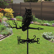 Owl Eagle Weathervane Black Laser Weathervane Outdoors Decorations Garden for Roof Yard Building