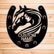 Horse Owner Monogram Personalized Indoor Outdoor Steel Sign Birthday Wedding Housewarming Stable Barn Country Rustic Laser Cut Metal Signs 12x12IN