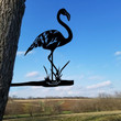 Pink Flamingo Tree Stake, Metal Sign, Gift For Her Laser Cut Metal Signs 12x12IN