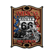 Americas Highway Route 66 Motorcycle Metal Sign Vintage Style Retro Gas Oil Garage Art Wall Decor