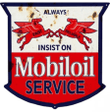 Mobiloil Service Pegasus Sign - Aged Or New Style Metal Sign Vintage Style Retro Garage Art