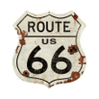 Route 66 Metal Sign - Aged Or New Style Nostalgic Auto Car Gas Oil Garage Art Home Wall Decor