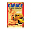 Full Service Garage Hot Rod Pinup Girl Powder Coated Enamel Metal Sign - Vintage Style Home Decor Wall Art V162