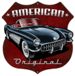 American Original Corvette Metal Sign By Art ist Scott Siebel Laser Cut Out. - 22G Steel. Vintage Retro Garage Art