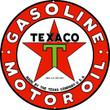 Texaco Gasoline Motor Oil Sign Metal Vintage Style Retro Garage Art