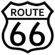 White Route 66 Aged Or New Style Steel Metal Sign - Vintage Style Retro Garage Art