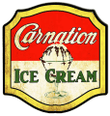 Carnation Ice Cream Custom Shape Metal Sign - Vintage Style Retro Country Advertising Art Wall Decor