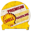 Premium Shell Gasoline Advertising Sign Steel Vintage Style Retro Gas Oil Garage Art Wall Decor