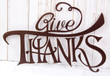 Give Thanks Thanksgiving Metal Sign - Copper Autumn Decor Fall Sign Thanksgiving Sign Outdoor Sign