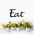 Eat Metal Sign Script Word Kitchen Sign Metal Wall Decor Word Art Kitchen Eat Sign Cursive Font Let's Eat Sign Kitchen Decor