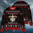 Viking Valhalla White And Red Ugly Sweater - Ugly Christmas Sweater - Funny Xmas Sweaters